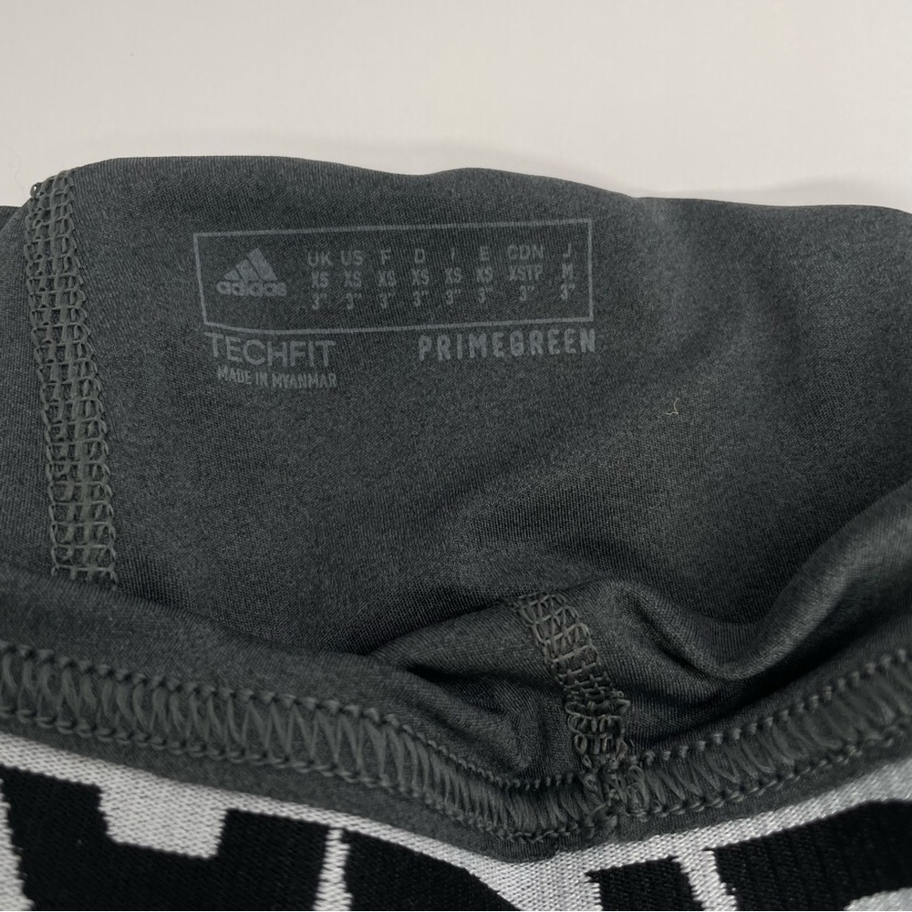 New NWT adidas Womens Techfit Short 3” Branded Elastic Short Size XS Grey Black - Picture 8 of 8